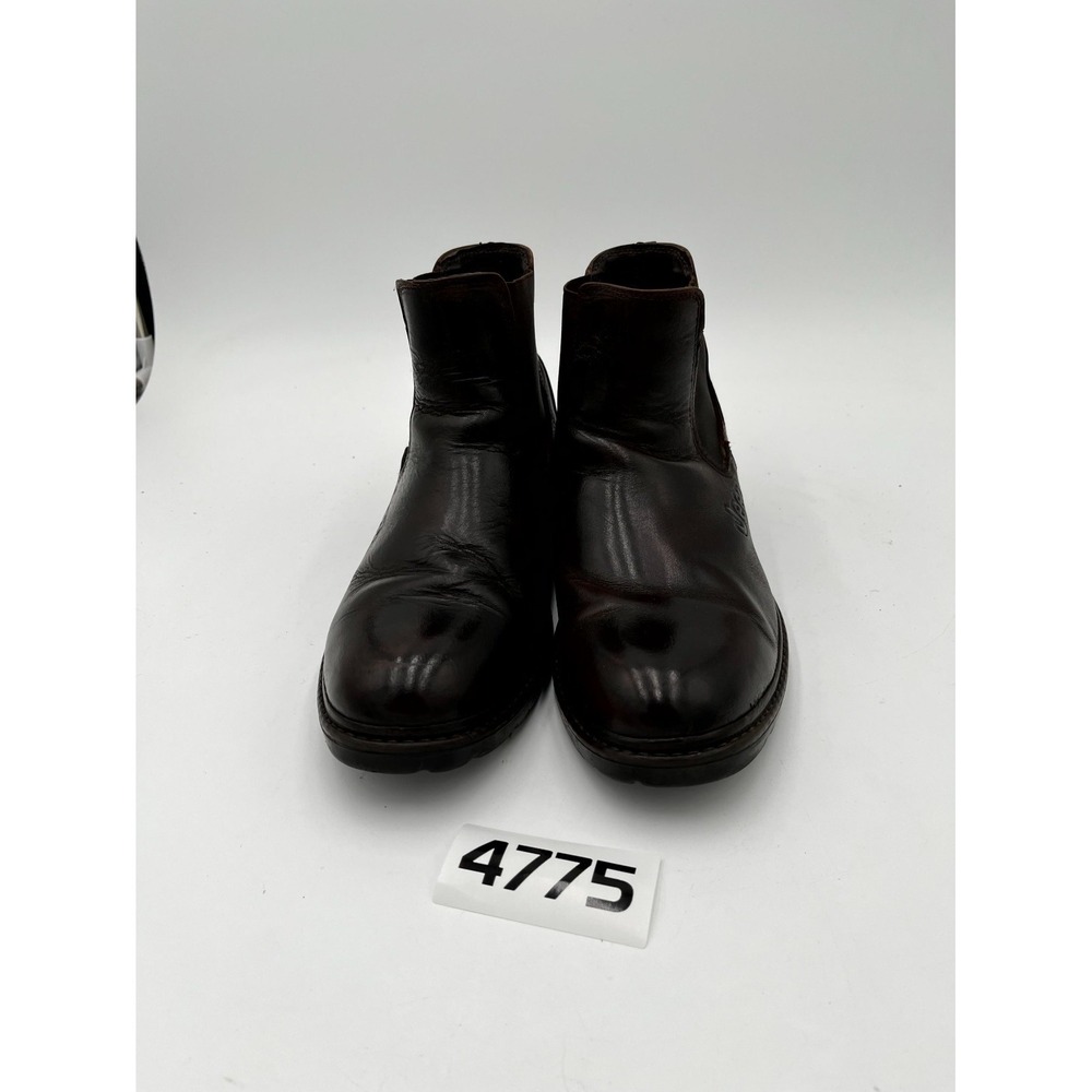 Jeep Chelsea Ankle Boots Mens US 9.5 Dark Brown Leather Casual Pull On Round Toe